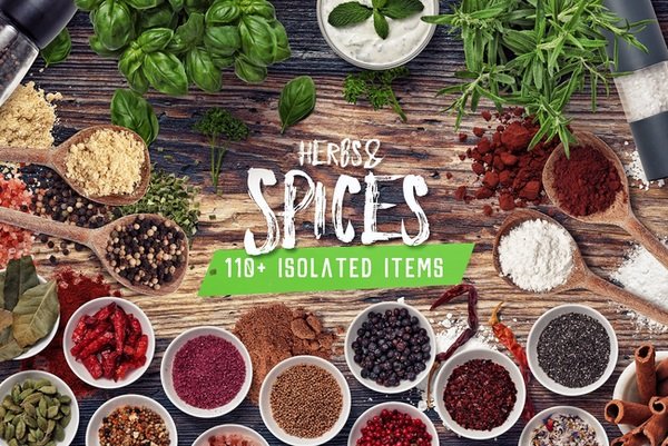 Creativemarket – Herbs & Spices – Isolated Food Items