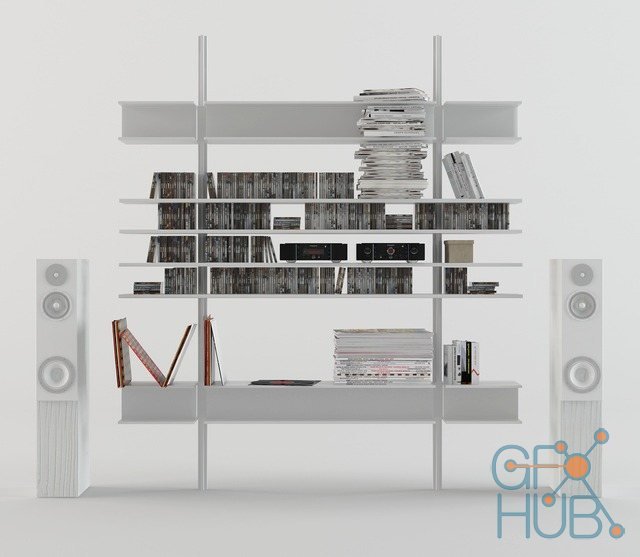 System of shelves and speakers