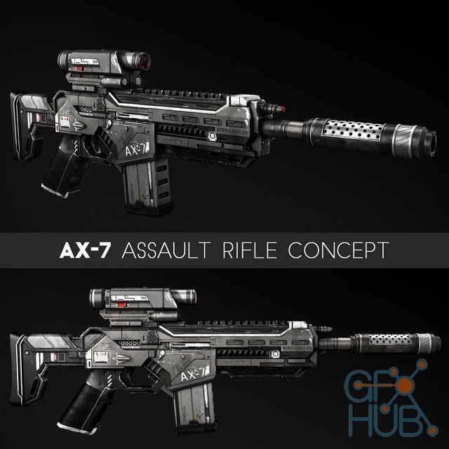AX-7 Sci-Fi Assault Rifle