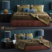 Leather bed Colorado Smania