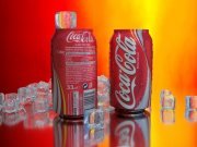 Aluminum can with Coca-Cola