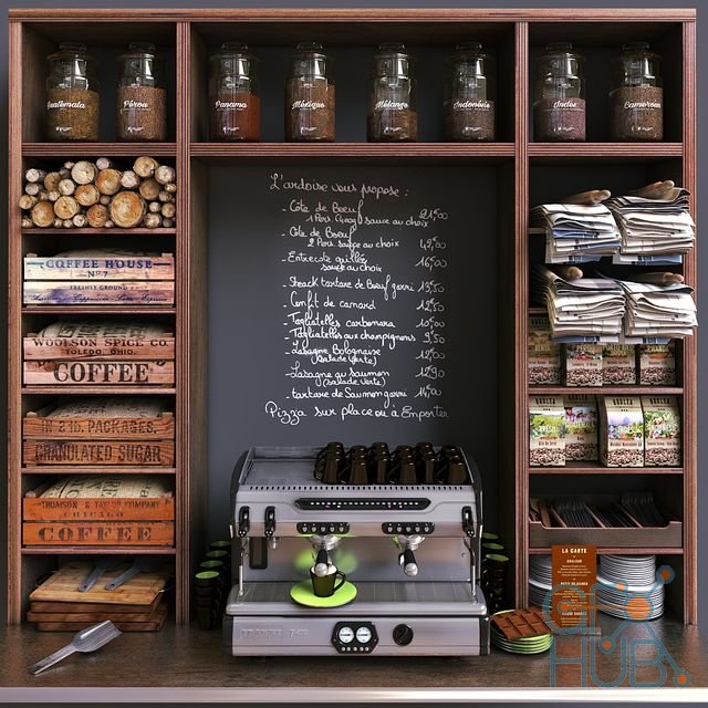 Shelf with coffee machine Franke T400 2