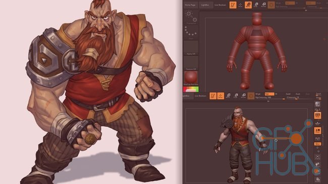 Game Character Sculpting in ZBrush (ENG/RUS)