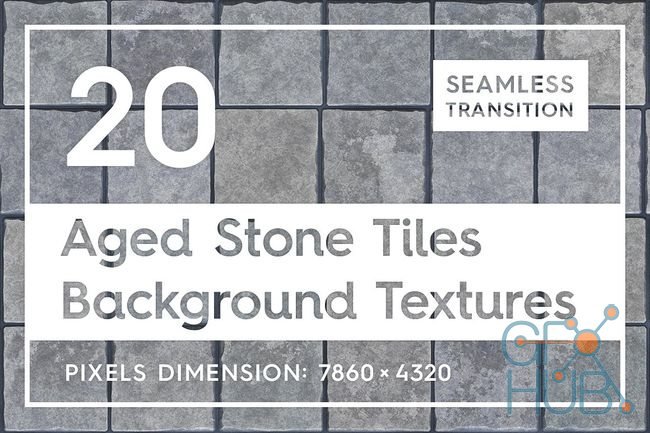 Creativemarket – 20 Aged Stone Tiles Backgrounds