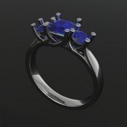 Dark ring with blue stones