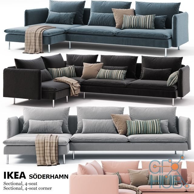 4-seater corner sofa IKEA SODERHAMN