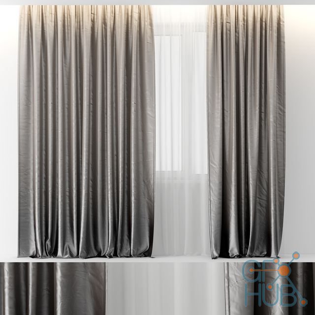 Silk gradient curtains