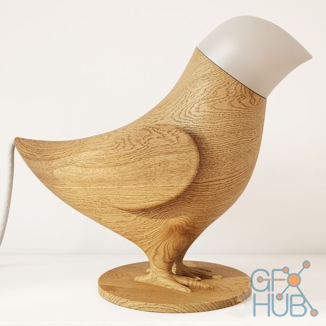 Marina`s birds table lamp by Fajnodesign
