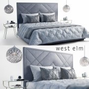west elm bed with pendant Kaia Frosted Beads