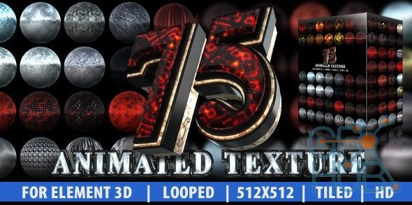 Videohive – 75 Animated Texture (Element 3D)