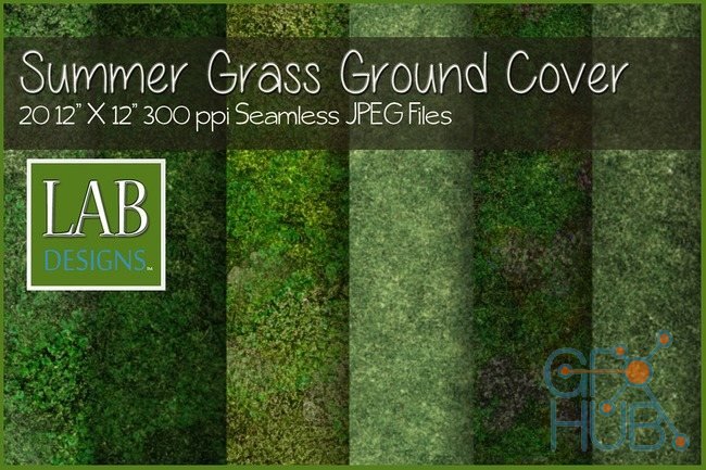Creativemarket – Seamless Summer Grass Ground Cover