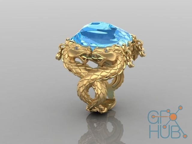Golden ring with Dragons