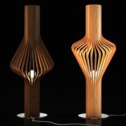 Eco floor lamps from slats