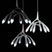 Futuristic suspension lamp