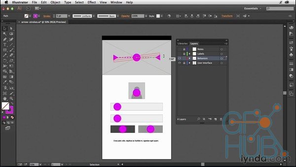 Lynda – Illustrator CC for Web Design: Wireframing