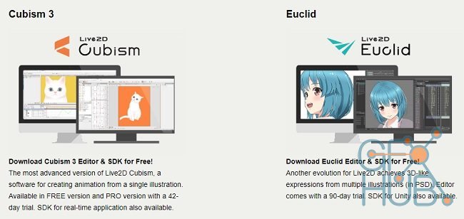 Live2D Cubism 3.2.0 and Euclid Editor 1.3.1 (Win)