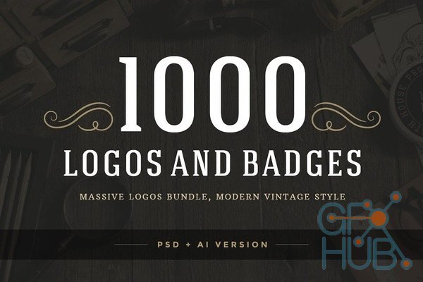 Creativemarket – 1000 Logos and Badges Bundle