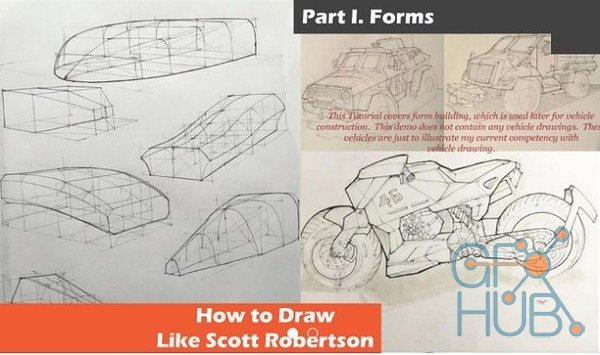 Gumroad – Drawing Vehicles like Scott Robertson Part 1 – Building Forms