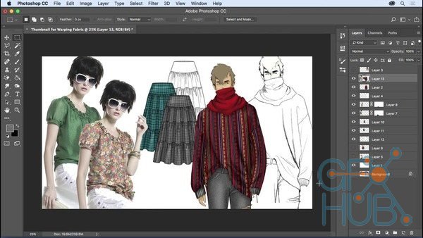 Lynda – Photoshop for Fashion: Warping Pattern Fills