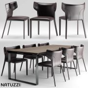 Natuzzi table Omega and chair Pi Greco