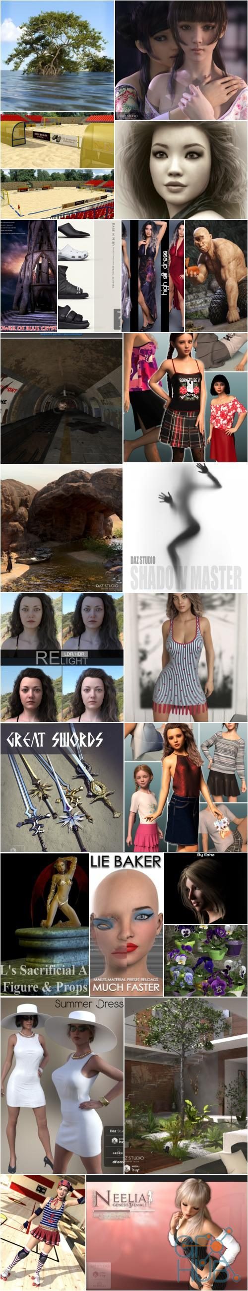 Download next Daz3D – Bundle #269: models, hair, poses, tutorials for Daz Studuio and Poser
