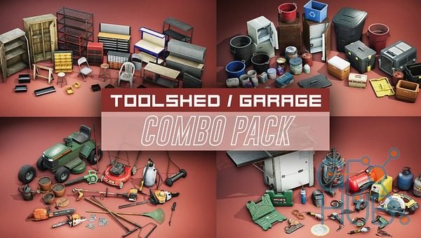 Cubebrush – Toolshed / Garage Props COMBO PACK [UE4+Raw]