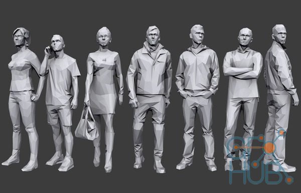 Cubebrush – Complete Lowpoly People Pack Volume 1