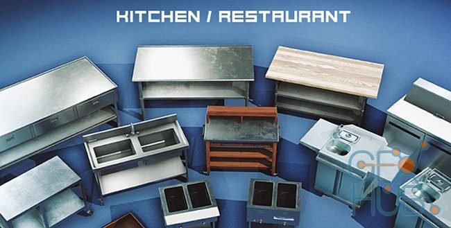 Cuberbrush – Modern Kitchen/Restaurant Props VOL.7 [UE4+Raw]