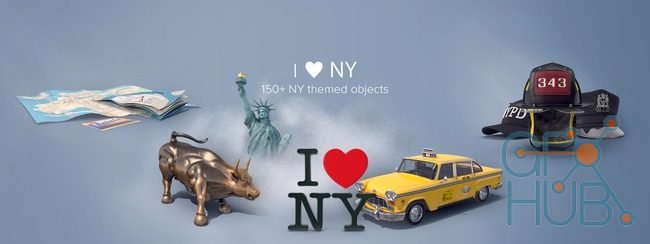 PixelSquid – I Love NY Collection