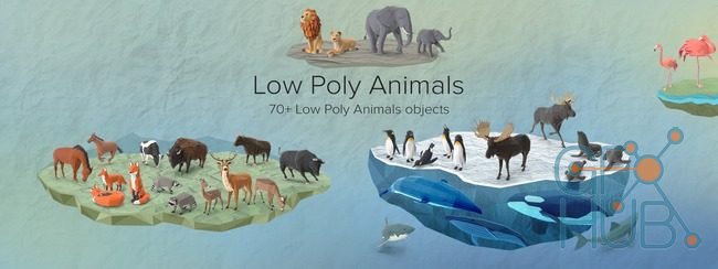 PixelSquid – Low Poly Animals Collection