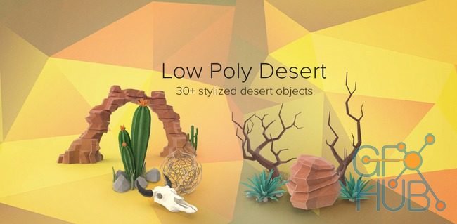 PixelSquid – Low Poly Desert Collection