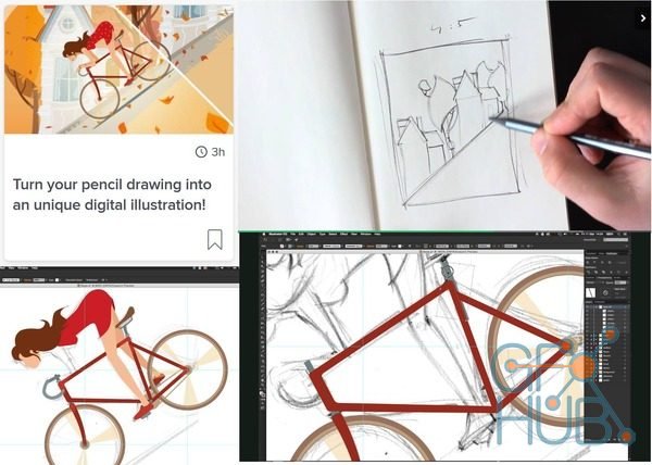Skillshare – Turn your pencil drawing into a unique digital illustration!
