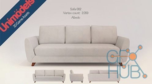 Cubebrush – Unimodels Sofas Vol. 1 Scandinavian design for UE4