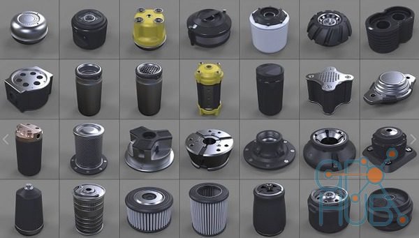 ArtStation Marketplace – Hard Surface Kitbash Library – Canisters, Bolts, Knobs