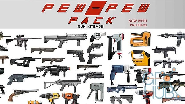 Gumroad – Pew Pew pack 1 (80 gun kitbash set)