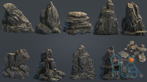 Cubebrush – Boulders Collection PBR