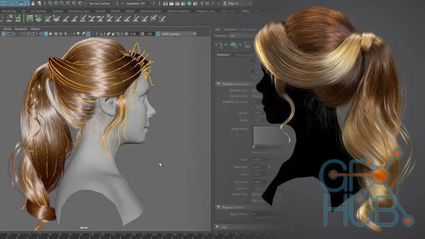 The Gnomon Workshop – Creating a Female Hairstyle for Production with Maya XGen with Bruno Tornisielo