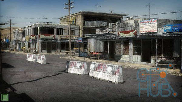 CGTrader – 25 Afghanistan City Buildings Props for Games Low-poly 3D Model