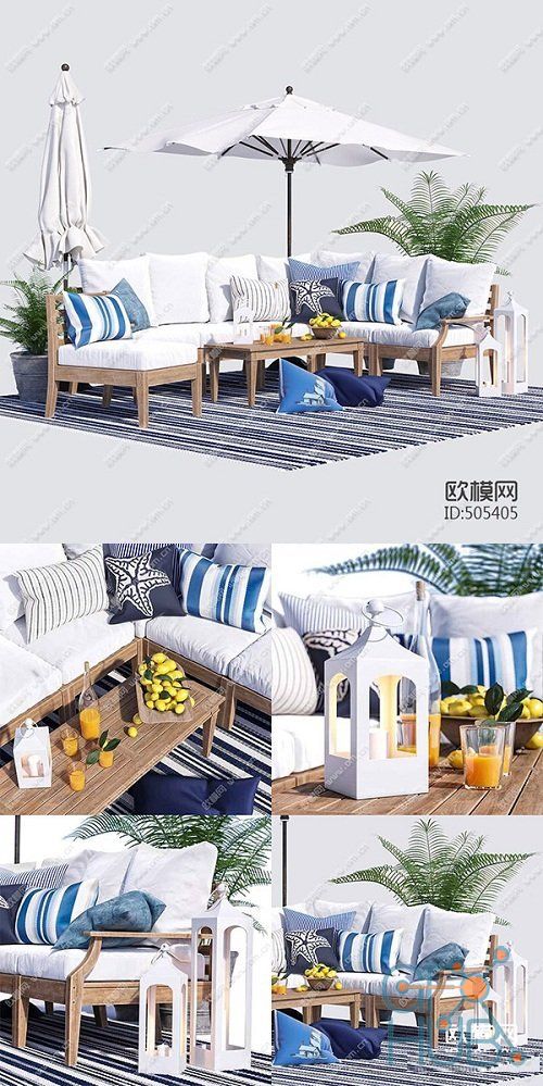 Outdoor Sofa with accessories