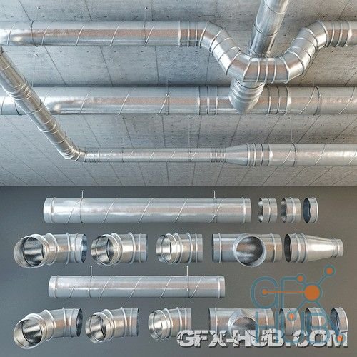 Pipes 3D-Models pack