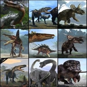 3D Models – C4D Dinosaurs with Rig