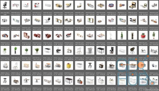 Download PixelSquid Office Furniture Collection for free