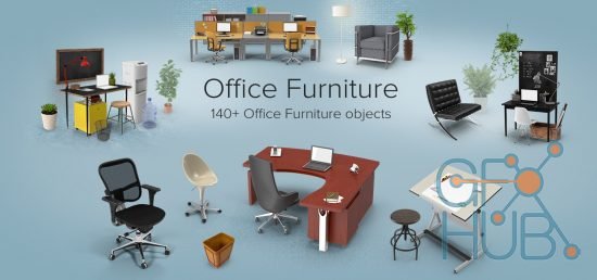 PixelSquid – Office Furniture Collection