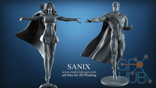 Cubebrush – MAGNETO and SuperGirl for 3D Printing