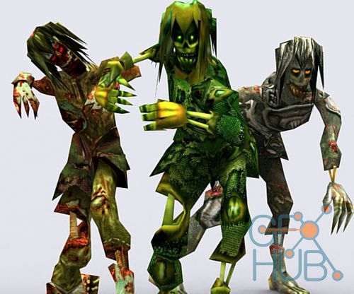 Cubebrush – 3DRT – Zombie swarm pack