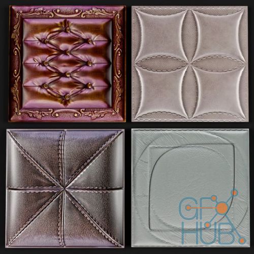 Leather panels for decoration