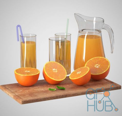 Juice with oranges