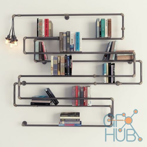 Shelf of water pipes
