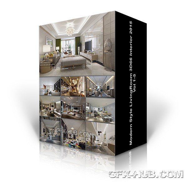 Modern Style LivingRoom 3D66 Interior 2015 Vol. 1-5