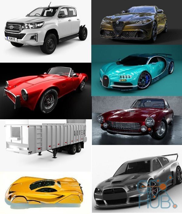 Car 3D Model Bundle 2018 Vol. 3
